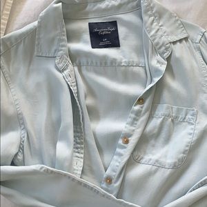 Chambray button-up shirt